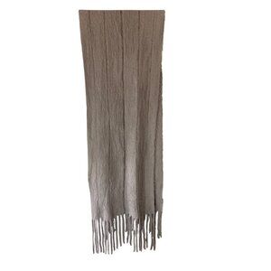 NWT Lauren Conrad Scarf Grey Soft Acrylic with Fringe 74” Long